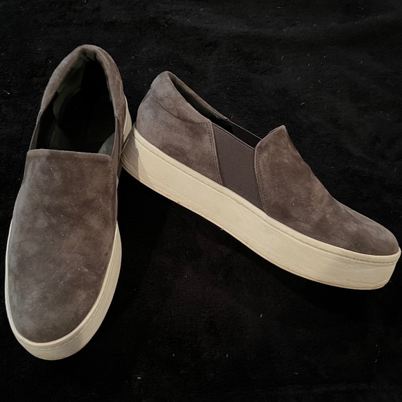 Slip-On Suede Platform Sneakers - Picture 1 of 1